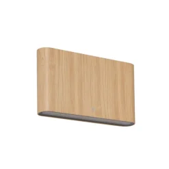 QAZQA Gartenbeleuchtung|Led-Außenleuchten*Skandinavische Außenwandleuchte Holzoptik 17,5 cm inkl. LED IP65 - Batt