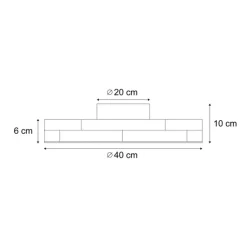 QAZQA Led-Deckenleuchten|Deckenleuchten*Skandinavische Deckenleuchte Holz 40cm inkl. LED Dimmbar - Pecker