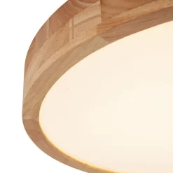 QAZQA Schlafzimmerlampen|Küchenlampen*Skandinavische Deckenleuchte Holz 50cm inkl. LED Dimmbar - Pecker