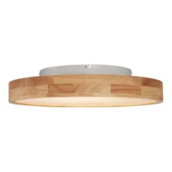 QAZQA Schlafzimmerlampen|Küchenlampen*Skandinavische Deckenleuchte Holz 50cm inkl. LED Dimmbar - Pecker