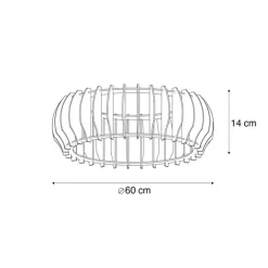 Trio Leuchten Schlafzimmerlampen|Küchenlampen*Skandinavische Deckenleuchte Beige 60cm inkl. LED - Monte