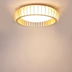 Trio Leuchten Schlafzimmerlampen|Küchenlampen*Skandinavische Deckenleuchte Beige 60cm inkl. LED - Monte