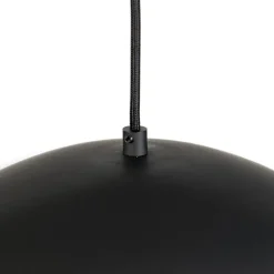 QAZQA Schlafzimmerlampen|Küchenlampen*Skandinavische Hängelampe schwarz mit weißer 2-Schicht - Claudius