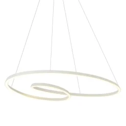 QAZQA Led-Pendelleuchten|Pendelleuchten*Skandinavische Hängelampe Beige 110cm inkl. LED 3-Stufen Dimmbar - Circuit