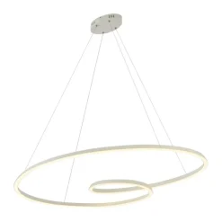 QAZQA Led-Pendelleuchten|Pendelleuchten*Skandinavische Hängelampe Beige 110cm inkl. LED 3-Stufen Dimmbar - Circuit