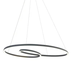 QAZQA Led-Pendelleuchten|Pendelleuchten*Skandinavische Hängelampe schwarz 110cm inkl. LED 3-Stufen-Dimmbar - Circuit