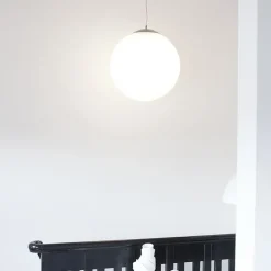 QAZQA Pendelleuchten|Wohnzimmerlampen*Skandinavische Hängelampe Opalglas 50cm - Ball 50
