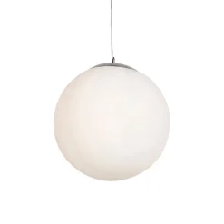 QAZQA Pendelleuchten|Wohnzimmerlampen*Skandinavische Hängelampe Opalglas 50cm - Ball 50