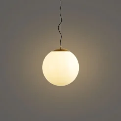QAZQA Schlafzimmerlampen|Küchenlampen*Skandinavische Hängelampe Opalglas 40 cm - Ball 40