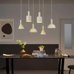 QAZQA Schlafzimmerlampen|Küchenlampen*Skandinavische Hängelampe Creme 6-flammig - Biles