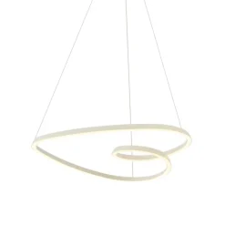 QAZQA Led-Pendelleuchten|Pendelleuchten*Skandinavische Hängelampe Beige 72cm inkl. LED 3-Stufen-Dimmbar - Circuit