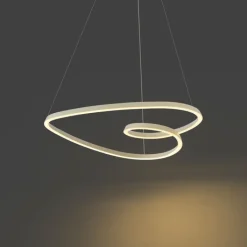 QAZQA Led-Pendelleuchten|Pendelleuchten*Skandinavische Hängelampe Beige 72cm inkl. LED 3-Stufen-Dimmbar - Circuit