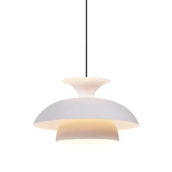 QAZQA Schlafzimmerlampen|Esszimmerlampen*Skandinavische Hängelampe Beige mit weißer Innenseite - Titus