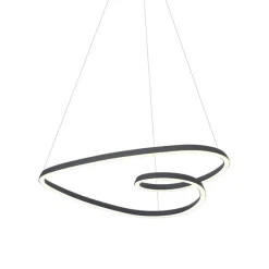 QAZQA Led-Pendelleuchten|Pendelleuchten*Skandinavische Hängelampe schwarz 72cm inkl. LED 3-Stufen-Dimmbar - Circuit