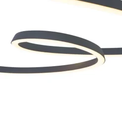 QAZQA Led-Pendelleuchten|Pendelleuchten*Skandinavische Hängelampe schwarz 72cm inkl. LED 3-Stufen-Dimmbar - Circuit