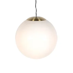 QAZQA Schlafzimmerlampen|Küchenlampen*Skandinavische Hängelampe Opalglas 50 cm - Ball 50