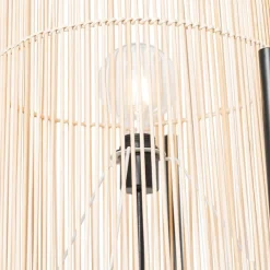 QAZQA Stehlampen|Wohnzimmerlampen*Skandinavische Stehlampe Bambus - Natasja