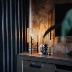 QAZQA Tischlampen|Wohnzimmerlampen*Skandinavische Tischlampe Bambus - Natasja