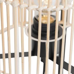 QAZQA Tischlampen|Wohnzimmerlampen*Skandinavische Tischlampe Bambus - Natasja