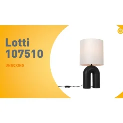 QAZQA Tischlampen|Wohnzimmerlampen*Skandinavische Tischleuchte Schwarz mit weißem Leinen-Schirm - Lotti