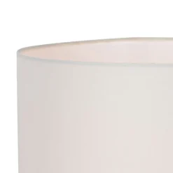 QAZQA Tischlampen|Wohnzimmerlampen*Skandinavische Tischleuchte Grün mit weißem Leinen-Schirm - Lotti