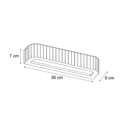 QAZQA Schlafzimmerlampen|Esszimmerlampen*Skandinavische Wandleuchte Beige Rechteckig 2-flammig - Plaster