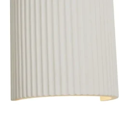 QAZQA Wandleuchten|Wohnzimmerlampen*Skandinavische Wandleuchte Beige Halbkreis 2-flammig - Plaster