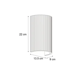 QAZQA Wandleuchten|Wohnzimmerlampen*Skandinavische Wandleuchte Beige Halbkreis 2-flammig - Plaster