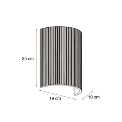 QAZQA Wandleuchten|Wohnzimmerlampen*Skandinavische Wandleuchte Beige Oval - Plaster