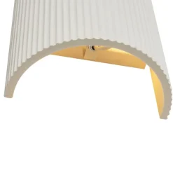 QAZQA Wandleuchten|Wohnzimmerlampen*Skandinavische Wandleuchte Beige Oval - Plaster