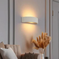 QAZQA Wandleuchten|Wohnzimmerlampen*Skandinavische Wandleuchte Beige Organic - Plaster