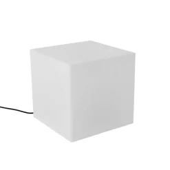 QAZQA Gartenbeleuchtung|Smarte Außenbeleuchtung*Smart Außenleuchte weiß 38 cm quadratisch inkl. LED A60 IP44 - Nura