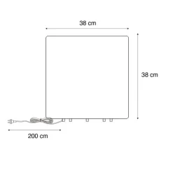 QAZQA Gartenbeleuchtung|Smarte Außenbeleuchtung*Smart Außenleuchte weiß 38 cm quadratisch inkl. LED A60 IP44 - Nura