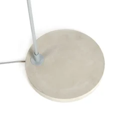 QAZQA Smarte Stehlampen|Stehlampen*Smart Bogenlampe Stahl Stoffschirm grau inkl. WiFi A60 - Bend