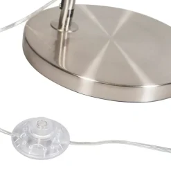 QAZQA Esszimmerlampen|Wohnzimmerlampen*Smart Bogenlampe Stahlschirm grau inkl. WiFi A60 - Arc Basic