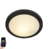 QAZQA Gartenbeleuchtung|Badezimmerlampen*Smart Deckenleuchte schwarz inkl. WiFi A60 IP44 - Yuma 31