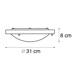 QAZQA Gartenbeleuchtung|Badezimmerlampen*Smart Deckenleuchte schwarz inkl. WiFi A60 IP44 - Yuma 31