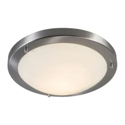 QAZQA Gartenbeleuchtung|Badezimmerlampen*Smart Deckenleuchte Stahl 31 cm inkl. WiFi A60 IP44 - Yuma