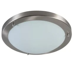 QAZQA Gartenbeleuchtung|Badezimmerlampen*Smart Deckenleuchte Stahl 31 cm inkl. WiFi A60 IP44 - Yuma