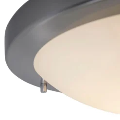 QAZQA Gartenbeleuchtung|Badezimmerlampen*Smart Deckenleuchte Stahl 31 cm inkl. WiFi A60 IP44 - Yuma