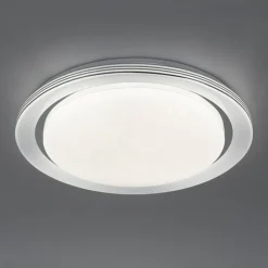 QAZQA Smarte Deckenleuchten|Led-Deckenleuchten*Smart Deckenleuchte weiß 48 cm inkl. LED und Dimmer RGB - Jochem