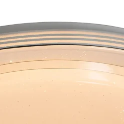 QAZQA Smarte Deckenleuchten|Led-Deckenleuchten*Smart Deckenleuchte weiß 48 cm inkl. LED und Dimmer RGB - Jochem