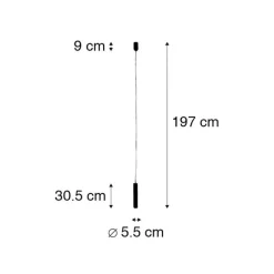 QAZQA Smarte Pendelleuchten|Pendelleuchten*Smart Design Hängelampe schwarz inkl. WiFi GU10 Lichtquelle - Tuba Small