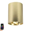 QAZQA Smarte Spots|Smarte Deckenleuchten*Smart Design Spot Gold inkl. GU10 WiFi Lichtquelle - Rondoo Up