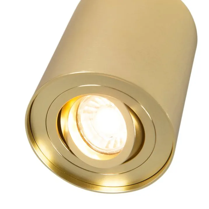 QAZQA Smarte Spots|Smarte Deckenleuchten*Smart Design Spot Gold inkl. GU10 WiFi Lichtquelle - Rondoo Up