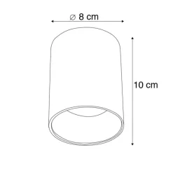 QAZQA Smarte Spots|Smarte Deckenleuchten*Smart Design Spot weiß inkl. GU10 WiFi Lichtquelle - Ronda