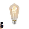 LUUMR Smarte Glühbirnen|Led Lampen*Smart Dimmbare LED-Glühbirne E27 ST64 Bernstein 4,9 W 320 lm 2500 K