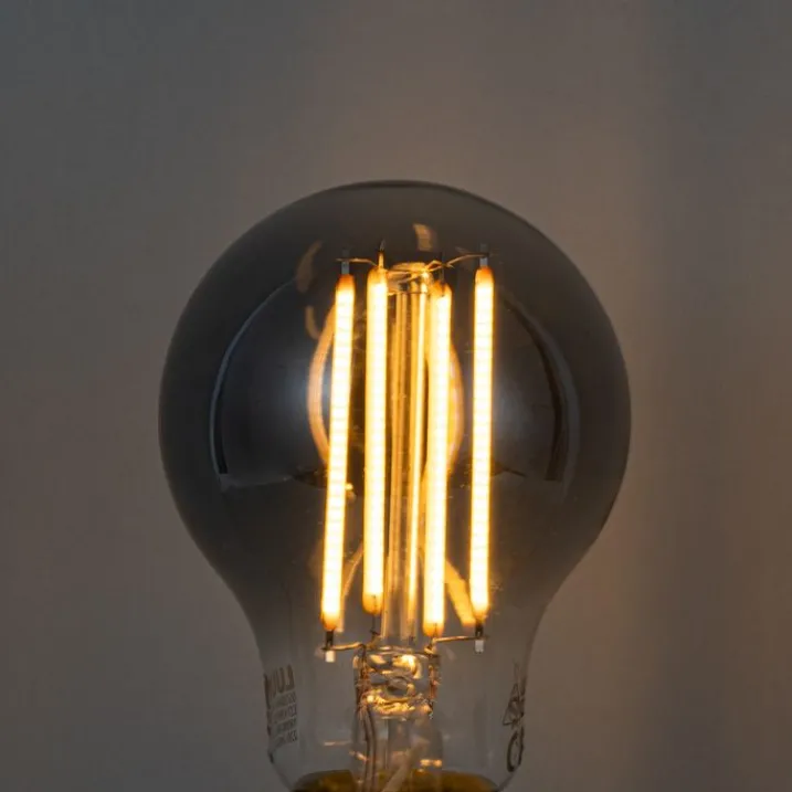 LUUMR Smarte Glühbirnen|Filament Lampen*Smart Dimmbare LED-Glühbirne E27 A60 Rauchglas 4,9 W 150 lm 1800 K