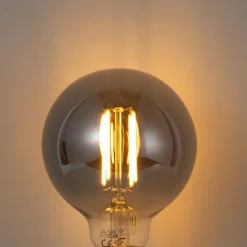 LUUMR Smarte Glühbirnen|Filament Lampen*Smart Dimmbare LED-Glühbirne E27 G95 Rauchglas 4,9W 150lm 1800K