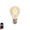 LUUMR Smarte Glühbirnen|Filament Lampen*Smart Dimmbare LED-Glühbirne E27 A60 Bernstein 4,9W 320lm 2500K